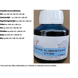 Tunisie: 500 ml encre alimentaire (couleur spécial au choix)