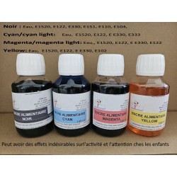 4x100 ml Brother alimentaire encre